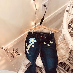 Old Navy  hand painted jeans